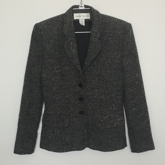 Rena Rowan Jackets & Blazers - 🛍Rena Rowena Women’s Tweed Blazer Monochrome Gray